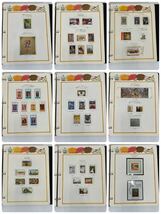 VOSTOK POSTAGE STAMP ALBUM ボストーク 海外切手 絵画コレクション 83リーフ 未使用切手 コレクション保管品_画像5