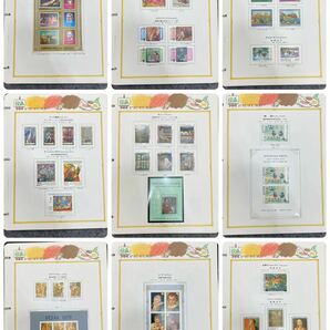 Vostok POSTAGIO STAMP ALBUM ボストーク 絵画切手 77リーフ 未使用 使用済み混在 コレクション保管品の画像2