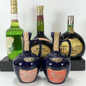 古酒 ヘルメス オレンジキュラソー BOLS メロンリキュール SLOE GIN MATEUS 5本セットの画像1
