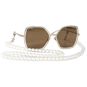 [ free shipping ][ genuine article ] ultimate beautiful goods *CHANEL Chanel * sunglasses *4262 5914* butterfly she Eve I wear * pearl chain attaching * stylish *