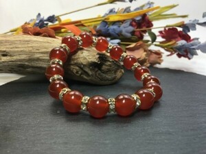  Power Stone bracele red menou12mm natural stone breath Gold better fortune .. beads breath men's man 