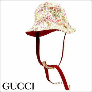 TS GUCCI/グッチ Eschatology リバーシブルハット フラワーデザイン 海外限定販売 状態良好