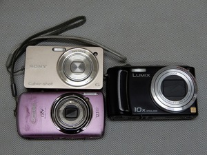 ●【ジャック品】コンパクト デジカメ 3点まとめて Panasonic Lumix DMC-TZ5/Canon IXY/Sony Cyber-shot DSC-WX1●