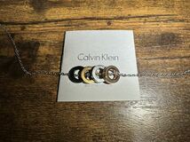 CALVIN KLEIN シルバー リング型チャーム ネックレス KJ7GBN400100_画像2