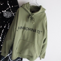 【HINNOMINATE / イタリア】日本未入荷レアブランド 37400円 ロゴ スウェットパーカー オーバーサイズ オリーブ!! （oversize hoodie） _画像7