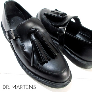 【DR. MARTENS ドクターマーチン】レアモデル◎ ストラップ タッセル ローファー 黒 UK8 27cm!!