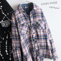 【GAIJIN MADE ガイジンメイド / HRM ハリウッドランチマーケット】チェック ネルシャツ Lサイズ!!_画像1