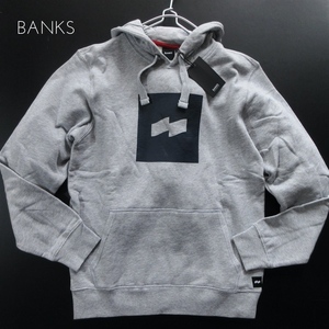 【BANKS バンクス】ロンハーマン取り扱いブランド◎ 新品 フラッグプリント スウェットパーカー グレー Mサイズ!!