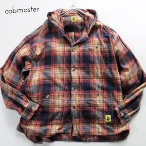 【Cobmaster コブマスター / イギリス】フーデッド チェック ネルシャツ 42 大きいサイズ!! （ビッグサイズ シャツパーカー）