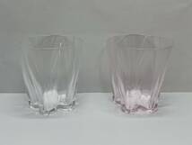 【DHS2567AT】日本製 江戸硝子 タンブラーグラス 2客セット 桜 さくらさく 手作り ガラス 食器 酒器 冷酒 ピンク ※高さ約9㎝_画像2