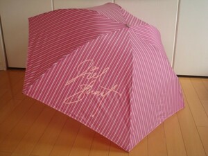 * new goods * Jill Stuart / folding umbrella umbrella / light weight UV attaching / stripe .. pink 