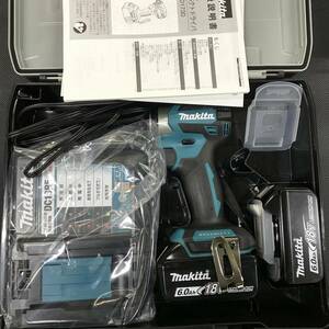 sx468 送料無料！美品 makita マキタ 18V 充電式インパクトドライバ TD173DRGX バッテリ BL1860B×2 充電器 ケース付き