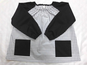  prompt decision [ long sleeve smock *120~130| black, black line check * black ]sc2669