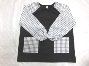  prompt decision [ long sleeve smock *130~140| black * black line check ]sc2670