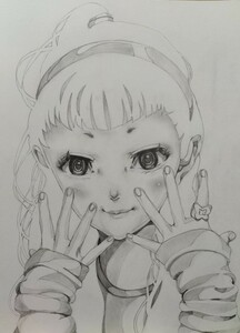 Art hand Auction [Authenticity guaranteed, limited to actual item] Kimiko Chikuma drawing Size: Height 385mm Width 270mm Year of production: 2022 Material: Pencil, drawing paper, artwork, painting, pencil drawing, charcoal drawing