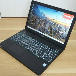 ★美品★Core i7-6700HQ/960GB SSD/8GB/フルHD/BD/ハイレゾONKYO SP/バックライトKB/Win11★富士通LIFEBOOK AH53/A3 シャイニーブラックの画像2