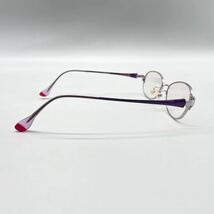eyerouge アイルージュ ERG-303 メガネ 眼鏡 フレーム フルリム チタン パープル オーバル型 日本製 レンズ 度入り アイウェア 52□15-135_画像4