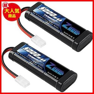 ゼエエ 7.2V 5000mAh NiMH TAMIYAプラグ付き 2パック ニッケル水素大容量バッテリー ラジコン製品バッテリー RCカー用 RCボート用