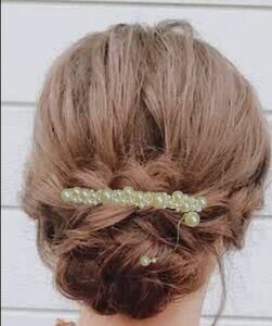 [ハンドメイド]パールのヘアクリップ パール ヘアアクセサリー バレッタ