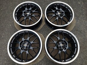 86 BRZ プリウス 現行品 鍛造 BBS RG-R BKD ブラックダイヤカット 18インチ 7.5J+49 RG798 PCD100 5穴 4本