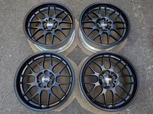 超美品 鍛造 BBS RG-R ブラック 18インチ 8J+35 RG753 PCD114.3 5穴 4本