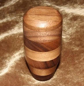 木製シフトノブ(材質：-ウォールナット集成材）10x1.5mm（PE-38.7D75.6L)