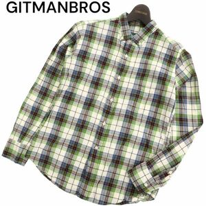 USA製★ GITMAN BROS. ギットマンブラザーズ Sisters 通年 長袖 ボタンダウン チェック シャツ Sz.M　レディース　C4T01583_2#C