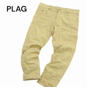 PLAG プラグ テットオム 春夏 ストレッチ★ クロップド 迷彩 ジャガード パンツ Sz.5　メンズ ベージュ　C4B01044_2#P