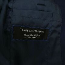 TRANS CONTINENTS トランスコンチネンツ 通年★ 背抜き ストライプ テーラード ジャケット Sz.AB-M　メンズ ネイビー　C4T02018_3#O_画像6