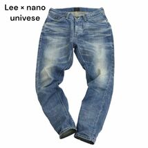 Lee リー × ナノユニバース別注★ 96052 USED加工 テーパード アンクル デニム パンツ ジーンズ Sz.29　メンズ 日本製　C4B01159_3#R_画像1