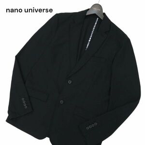 nano universe ナノユニバース 春夏 シアサッカー★ 2B アンコン テーラード ジャケット Sz.L　メンズ 黒　C4T02136_3#M