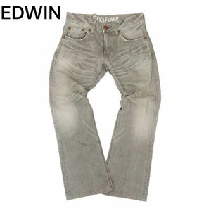 EDWIN エドウィン BT5001 BLUE TRIP★ USED加工 フレア ブーツカット デニム パンツ ジーンズ Sz.28　メンズ グレー 日本製　C4B01170_3#R