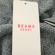 【新品 未使用】 BEAMS HEART ビームス ハート 春夏 麻 リネン ニット カーディガン 羽織り Sz.M　メンズ グレー　C4T02034_3#M_画像6