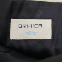 ORIHICA オリヒカ 通年 背抜き チェック★ 段返り アンコン テーラード ジャケット Sz.3L　メンズ グレー 大きいサイズ　C4T02273_3#O_画像7