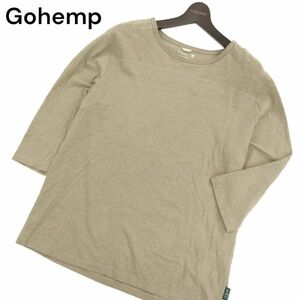 Gohemp ゴーヘンプ 春夏 ヘンプ★ オーガニック コットン 7分袖 カットソー Tシャツ Sz.L　メンズ　C4T02502_3#D