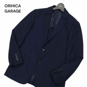 ORIHICA GARAGE オリヒカ 通年 背抜き WASHABLH&STRETCH★ アンコン テーラード ジャケット Sz.S　メンズ ネイビー　C4T02480_3#O