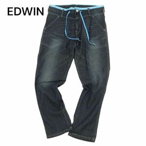 EDWIN エドウィン ERMB7 ジャージーズ★ 麻 リネン混 USED加工 デニム パンツ ジーンズ Sz.L　メンズ 日本製　C4B01411_3#P