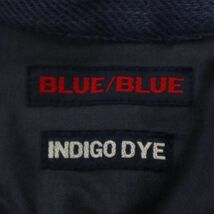 BLUEBLUE ブルーブルー ハリウッドランチマーケット 通年 INDIGO DYE★ ショールカラー ワークジャケット Sz.2　メンズ　C4T02451_3#O_画像7