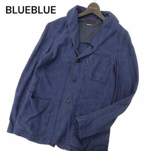 BLUEBLUE ブルーブルー ハリウッドランチマーケット 通年 INDIGO DYE★ ショールカラー ワークジャケット Sz.2　メンズ　C4T02451_3#O