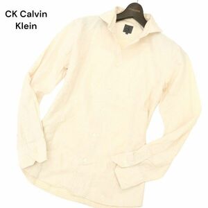 CK Calvin Klein Calvin Klein through year Hori zontaru color * long sleeve slim check shirt Sz.M men's made in Japan C4T02546_3#C