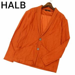 HALB ハルプ テットオム 春夏 麻 リネン100％★ ショールカラー カーディガン Sz.L　メンズ 日本製　C4T02572_3#M