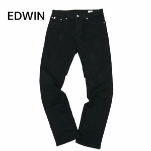 EDWIN エドウィン ED32 ストレッチ★ ブラック デニム パンツ ジーンズ Sz.30　メンズ 黒 日本製　C4B01401_3#R