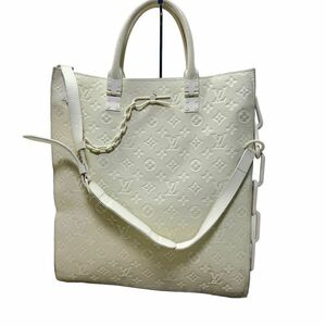 LOUIS VUITTON ルイヴィトン トリヨン モノグラム ヴァ―ジル・アブロー サックプラ M53265 ホワイト 2wayトートバッグ