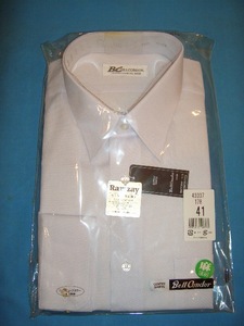ワイシャツ　長袖　メンズ　L　41　ポリエステル麻混の魅力　日本製　未使用　送料410円　発送方法選択
