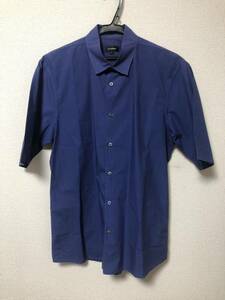 2014SS ジルサンダー Jil Sander 半袖 シャツ ブルー 青 39 ジルサンダー期 BLUE 