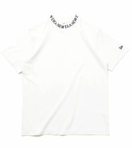 《2024年春夏》ニューエラ　半袖鹿の子ミッドネックTシャツ（14109046）白（M) 