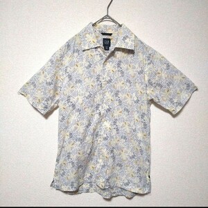 紺タグ Old GAP ボタニカル総柄シャツ 希少品 カラーシャツ アロハシャツ 古着 希少サイズ XS 植物柄 オールドギャップ 半袖 派手