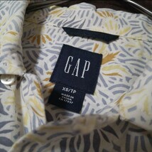 紺タグ Old GAP ボタニカル総柄シャツ 希少品 カラーシャツ アロハシャツ 古着 希少サイズ XS 植物柄 オールドギャップ 半袖 派手_画像6