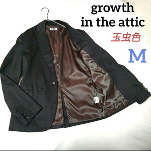 growth by in the attic グロウスバイインジアティック 玉虫色総裏ジャケット 蛇柄襟異素材ドッキングテーラード パイソン 合成皮革 レザー