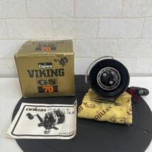 Y311 12. Daiwa ダイワ VIKING バイキング GS-70 Hi-SPEED ハイスピードリール 船用 手動 リール 釣り具 フィッシング. 箱　袋　説明書付き_画像1